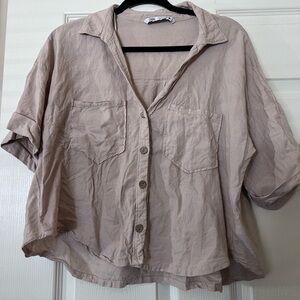 Zara Button up top size Large